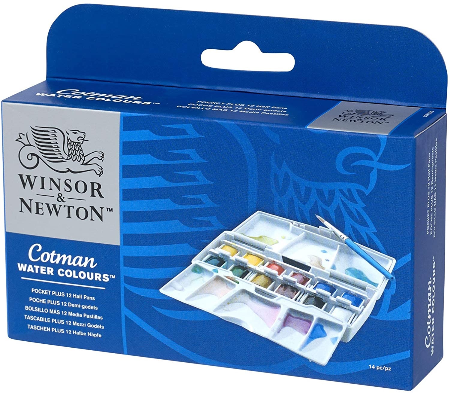 W 0390373 WINSOR & NEWTON                                              | SET COTMAN POCKET PLUS POR 12 PASTILLAS                                                                                                                                                                                                         